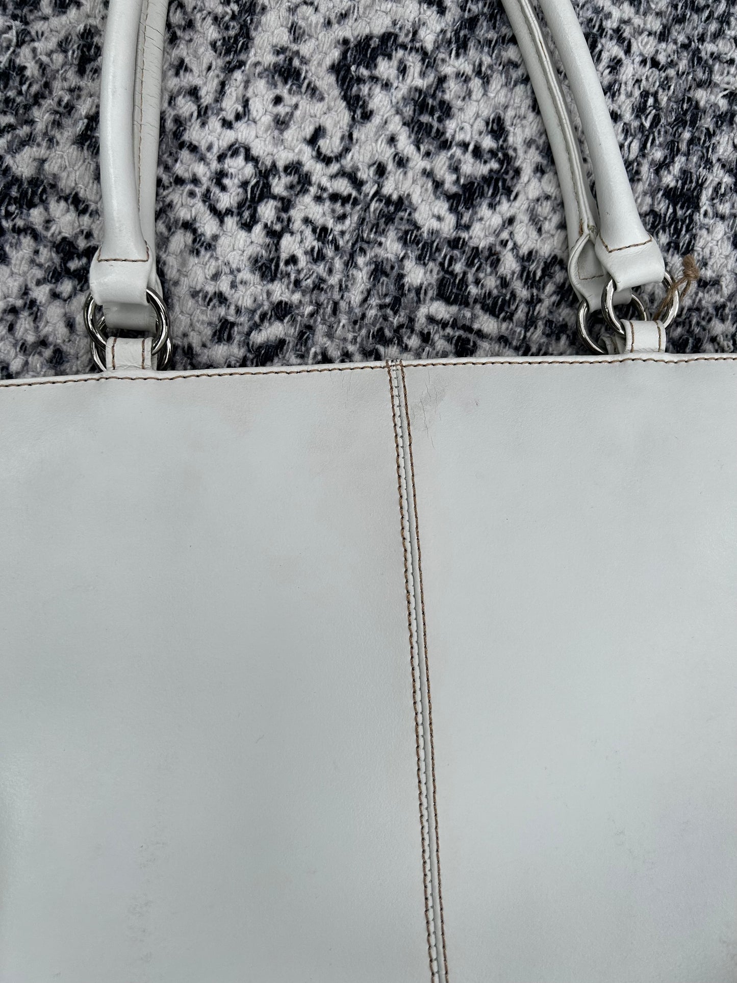 Y2K Vintage Top Stitch Leather Shoulder Bag