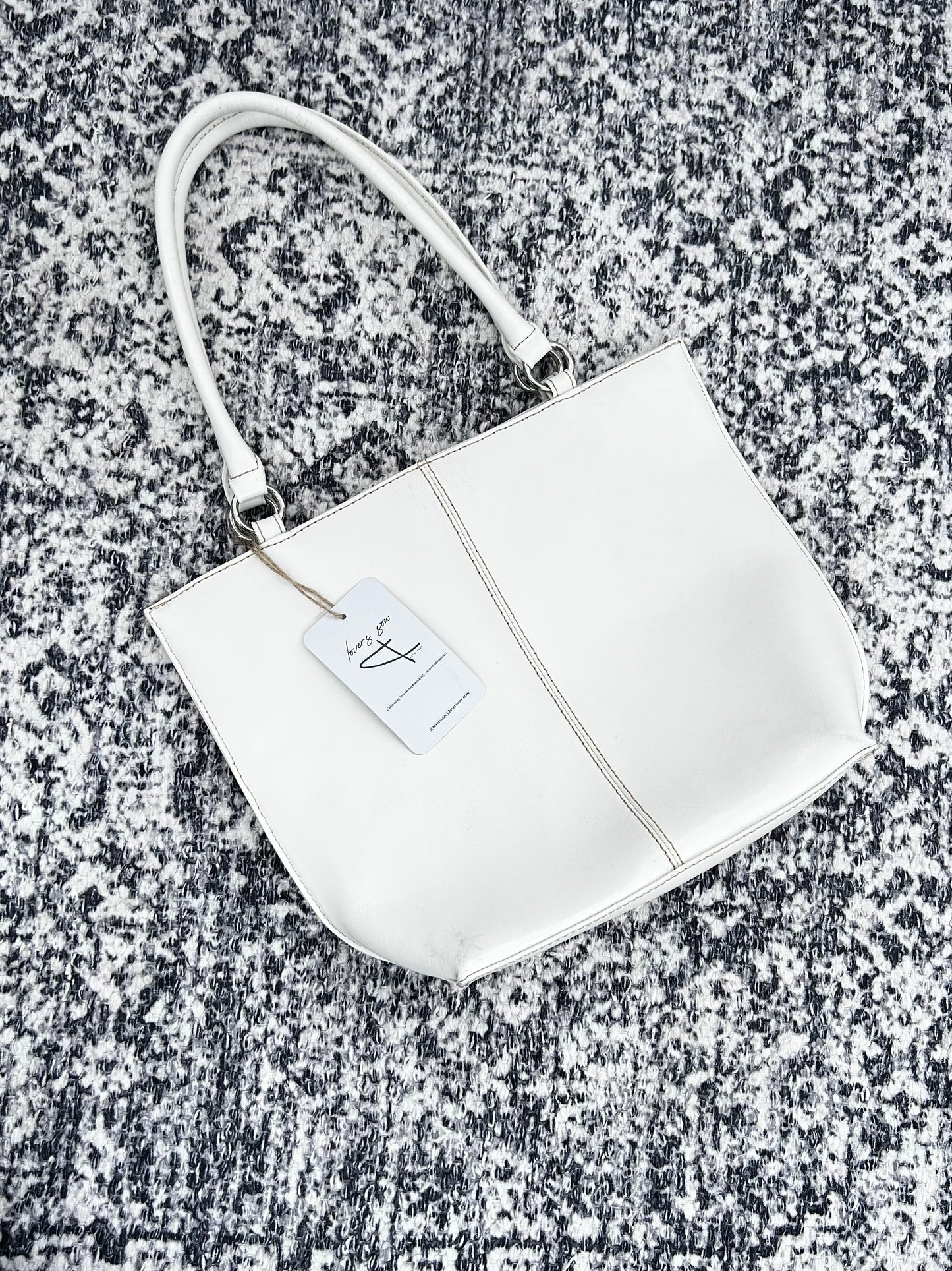 Y2K Vintage Top Stitch Leather Shoulder Bag