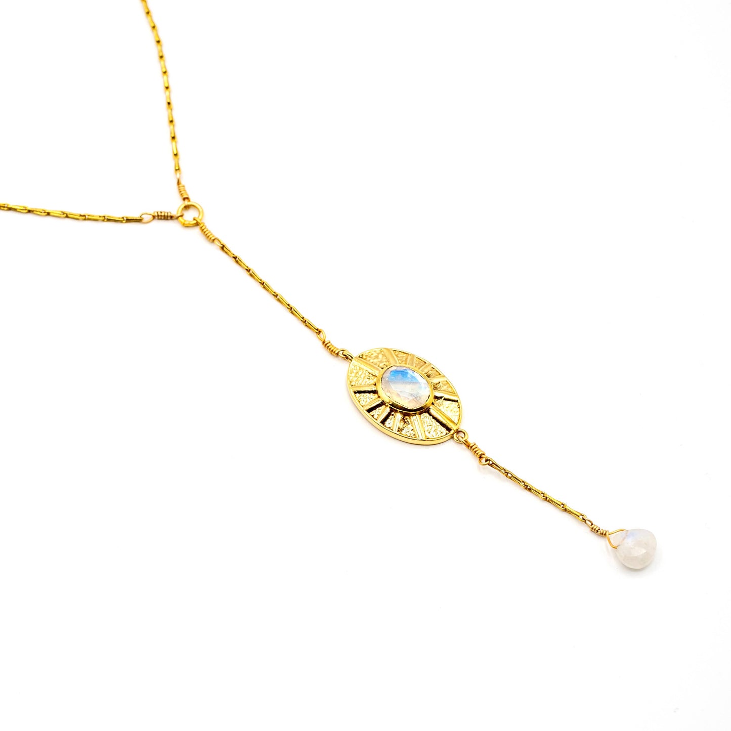 Moonstone Double Pendant Necklace