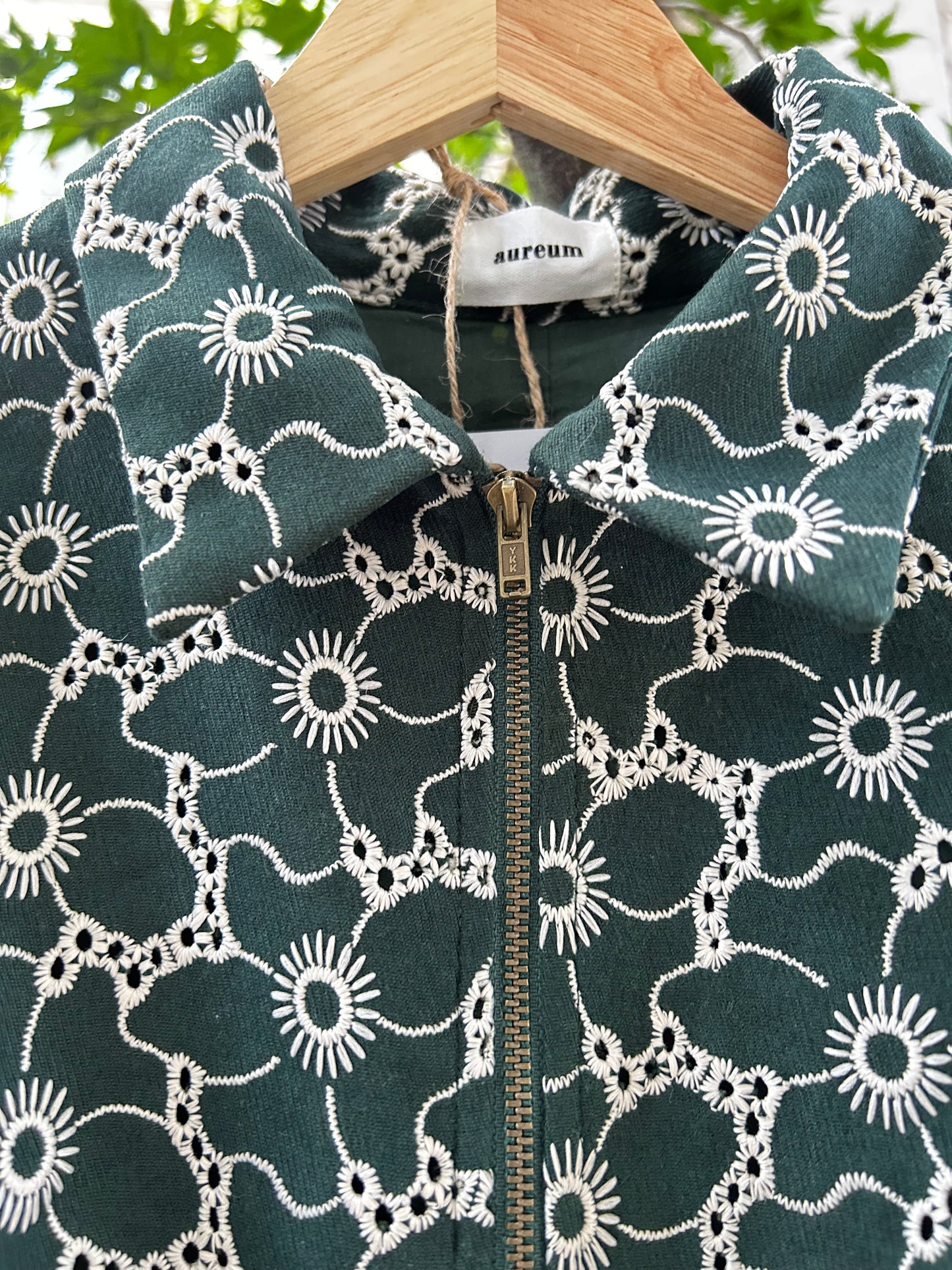 Floral Embroidered Twill Romper
