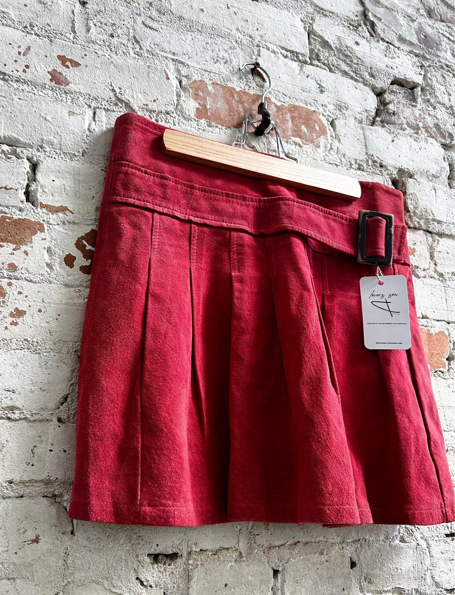 Suede Mini Skirt (Vintage)