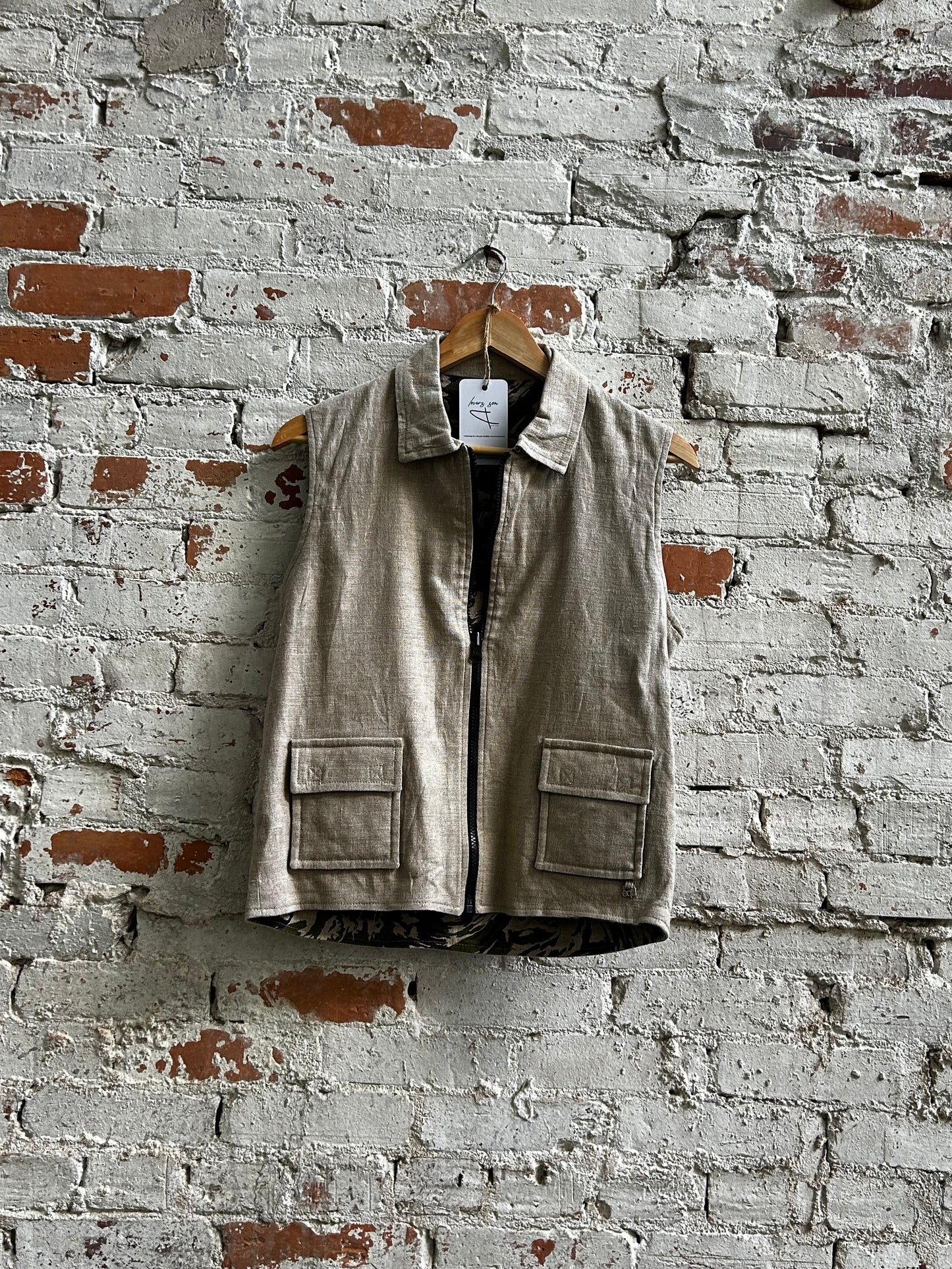 Reversible Camo Cargo Vest