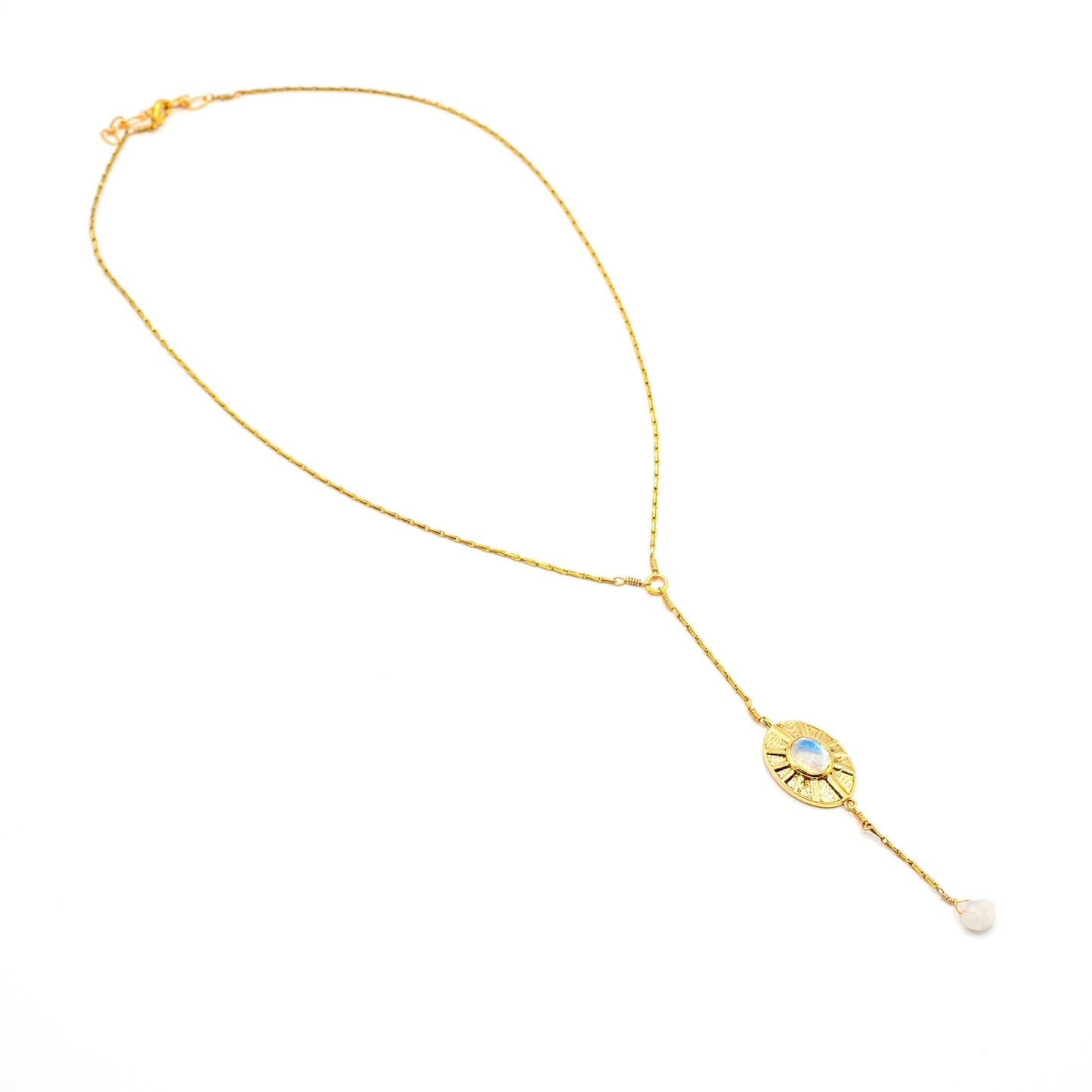 Moonstone Double Pendant Necklace