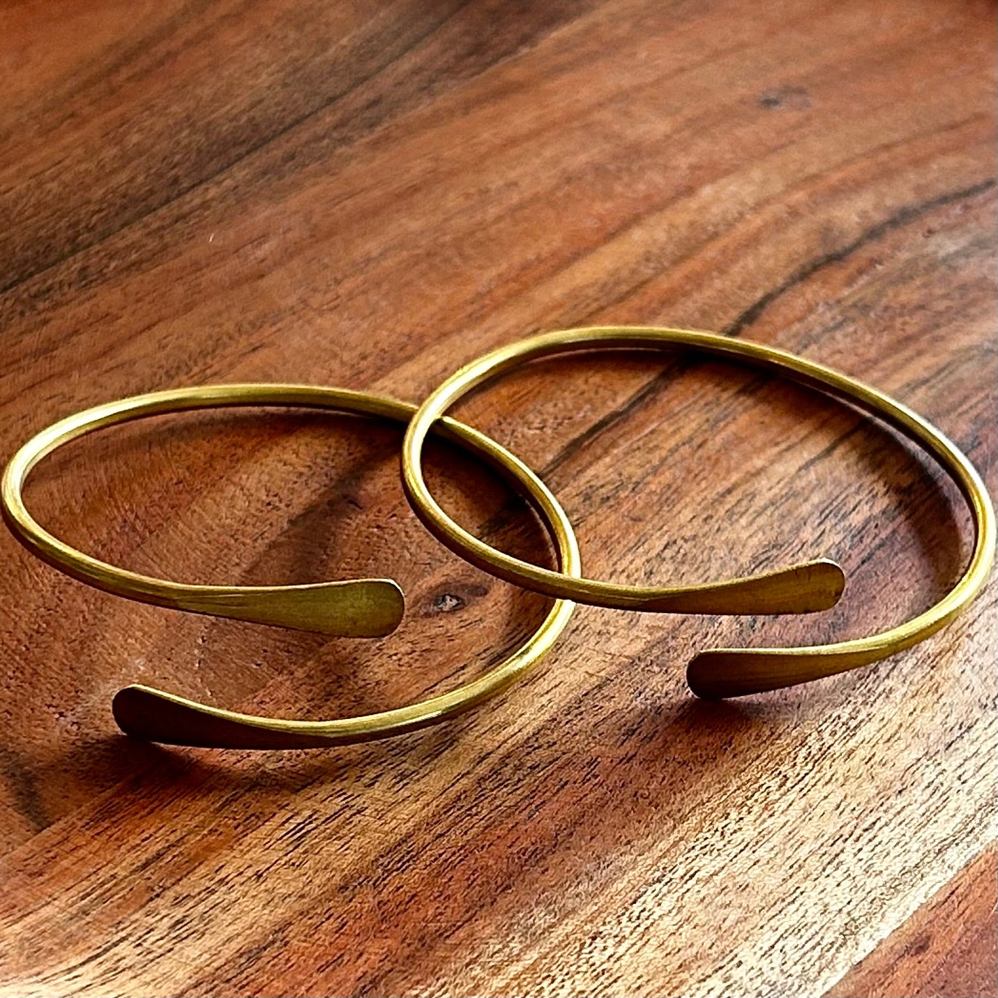 Raw Brass Coil Bangles