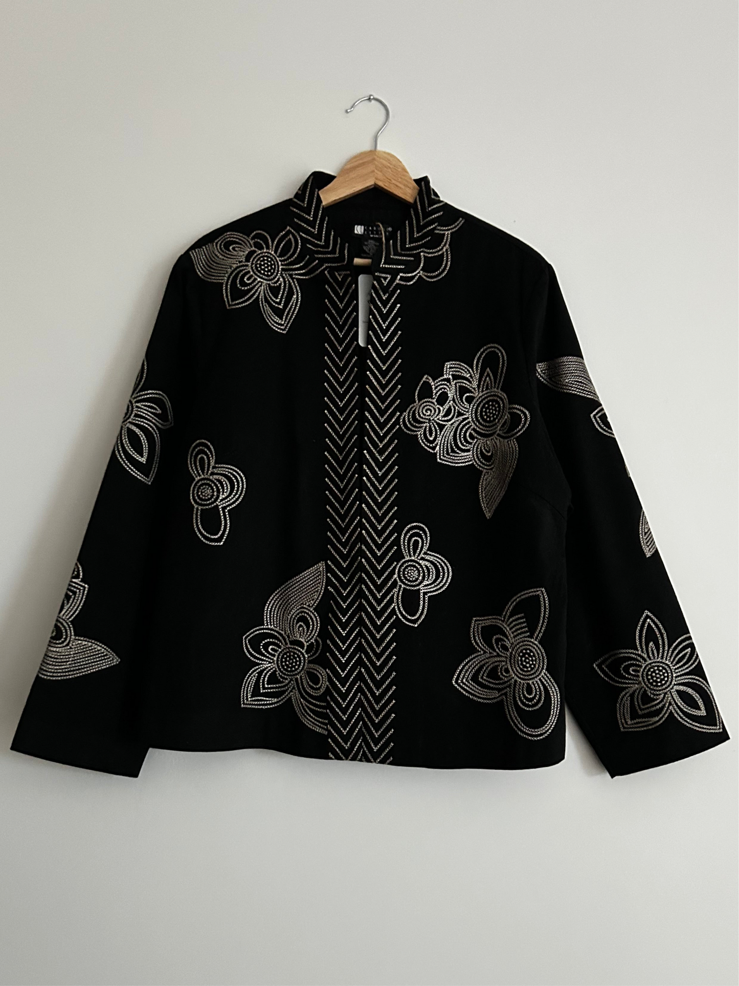 Vintage Floral Stitch Cotton Jacket