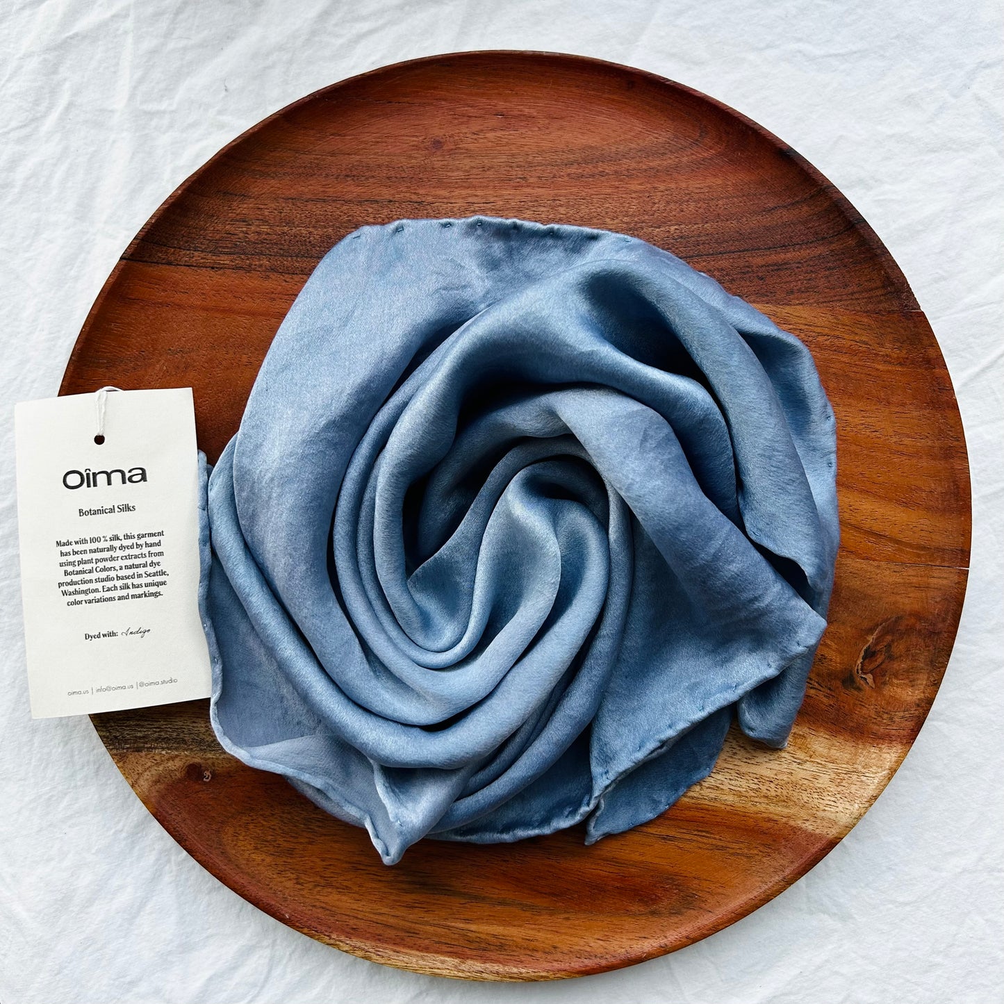 Naturally Hand Dyed Silk Scarf