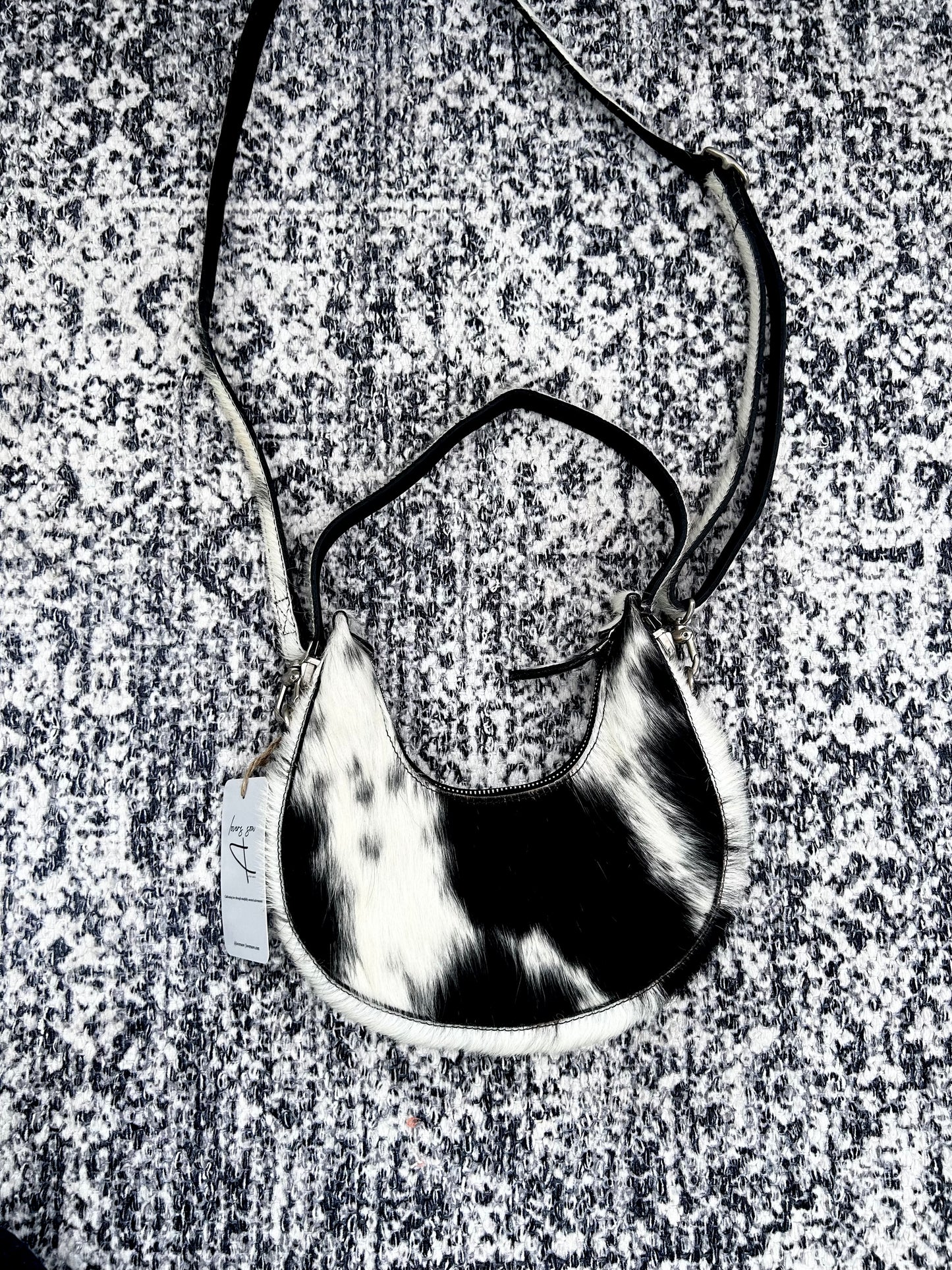 Calf Hair Scoop Shoulder / Crossbody Bag