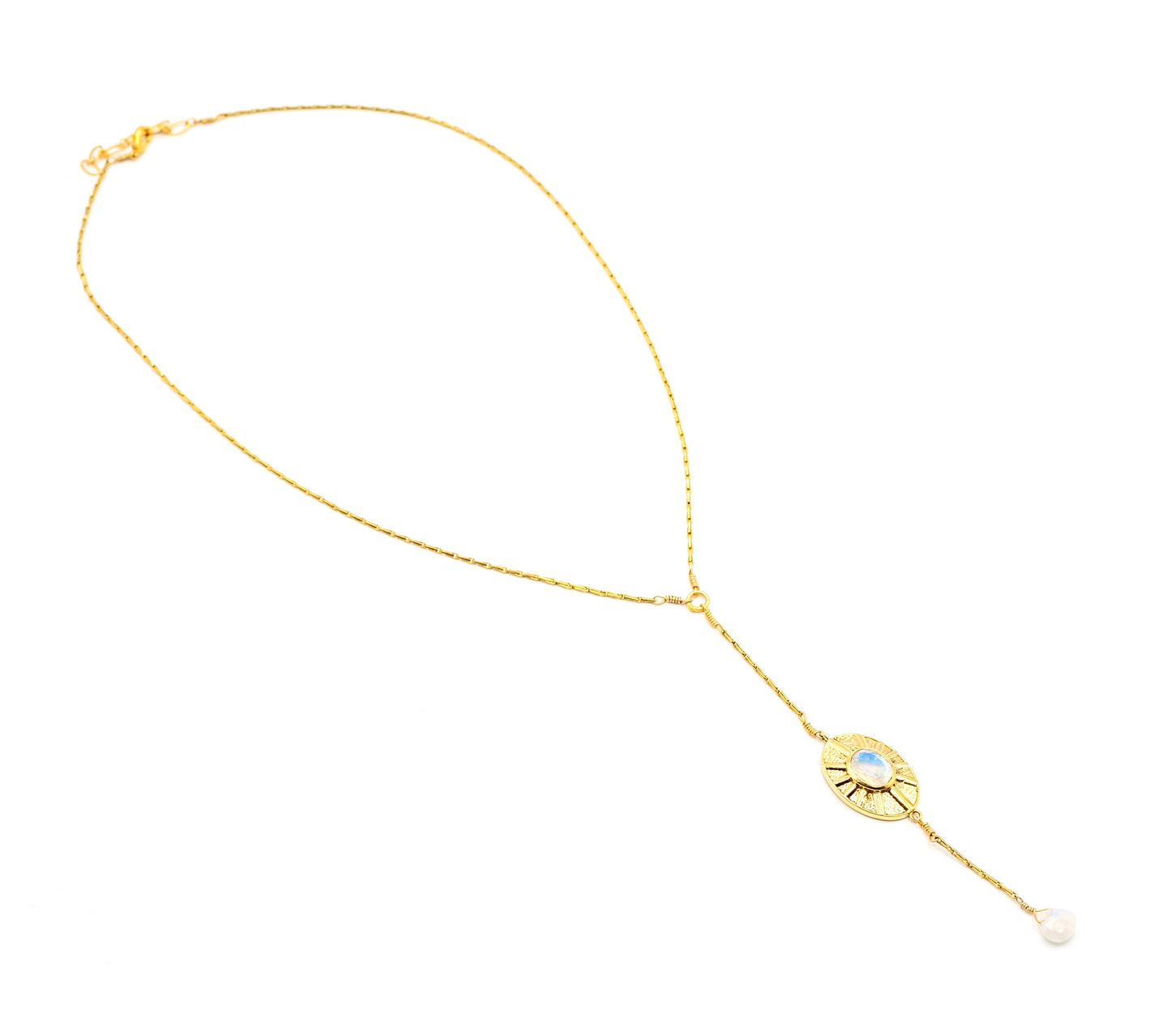 Moonstone Double Pendant Necklace