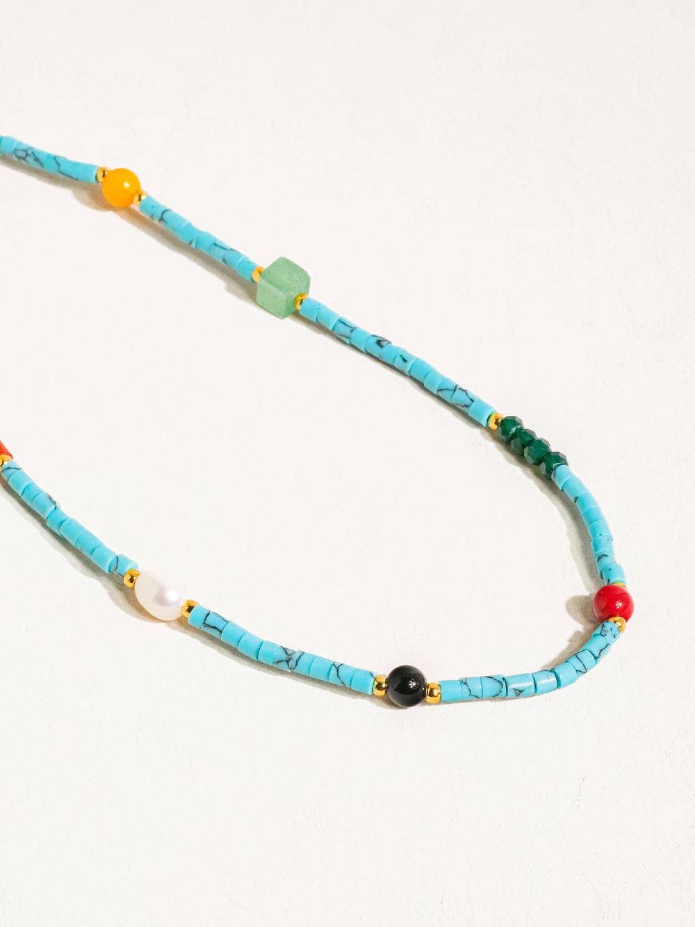 Handmade Blue Turquoise Stone Necklace