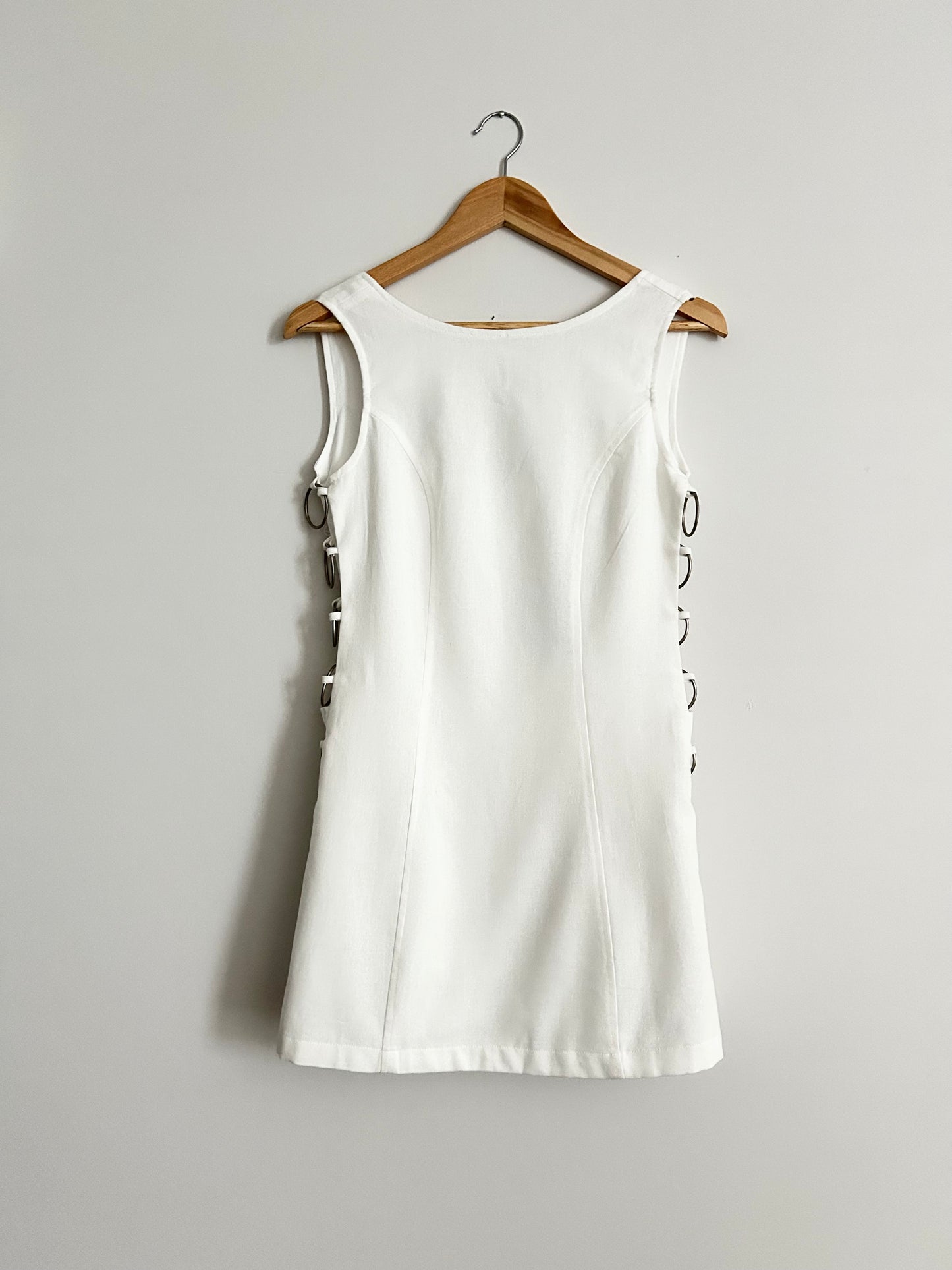 Linen Mini Dress with O-Rings