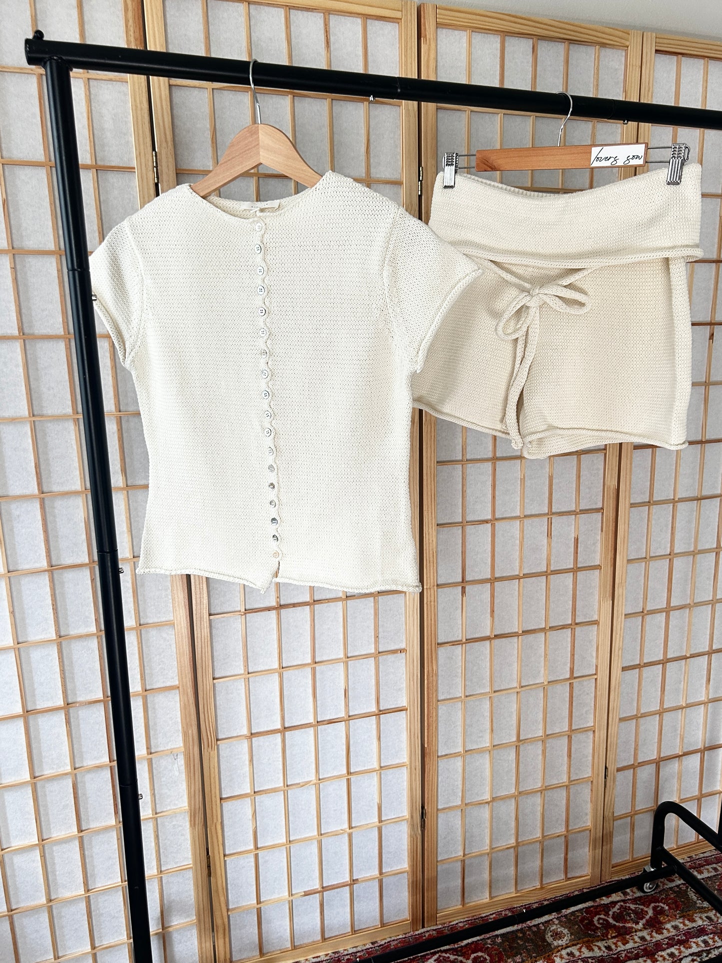 Knit Cotton Short Set