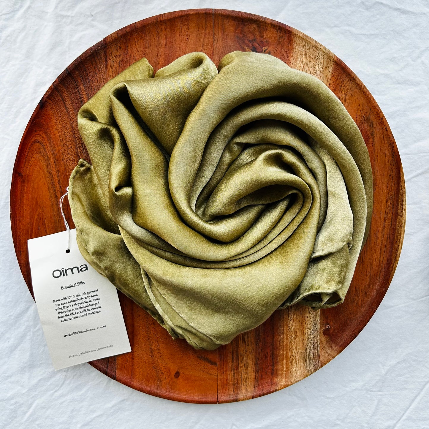 Naturally Hand Dyed Silk Scarf