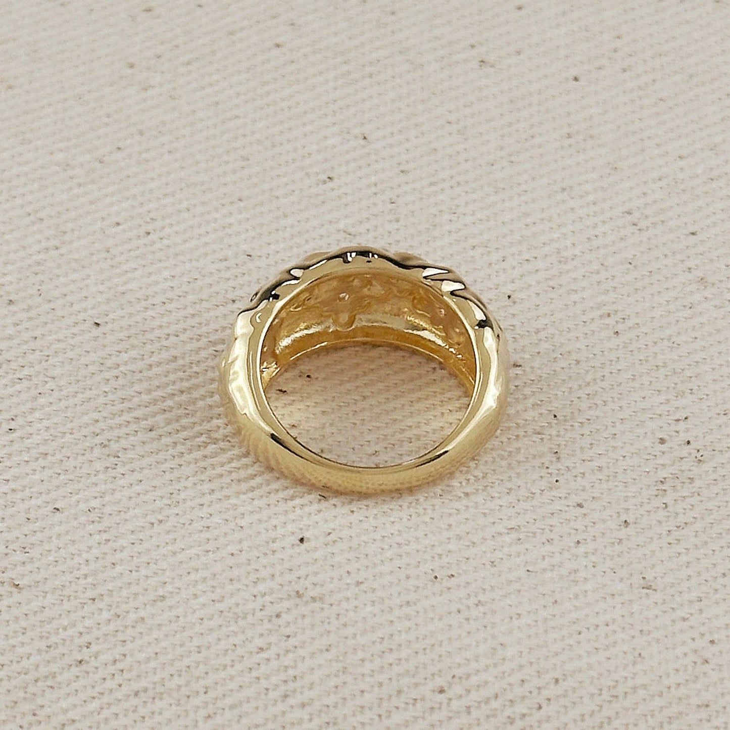 Hammered Celestial Moon Ring