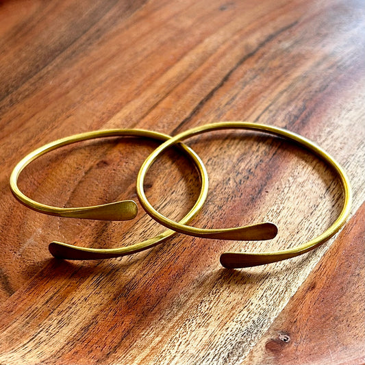 Raw Brass Coil Bangles