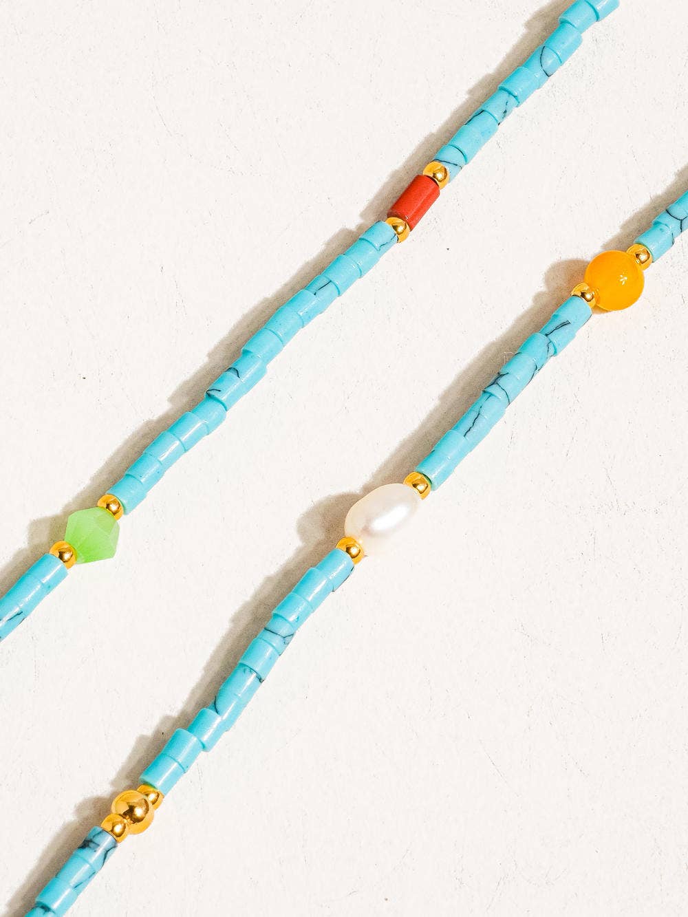 Handmade Blue Turquoise Stone Necklace