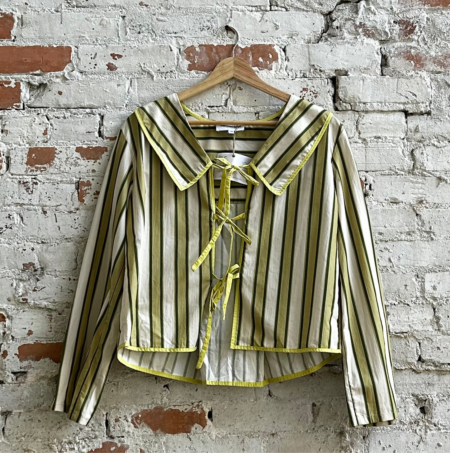 Green/Yellow Striped Pyjama Inspired Pant Set