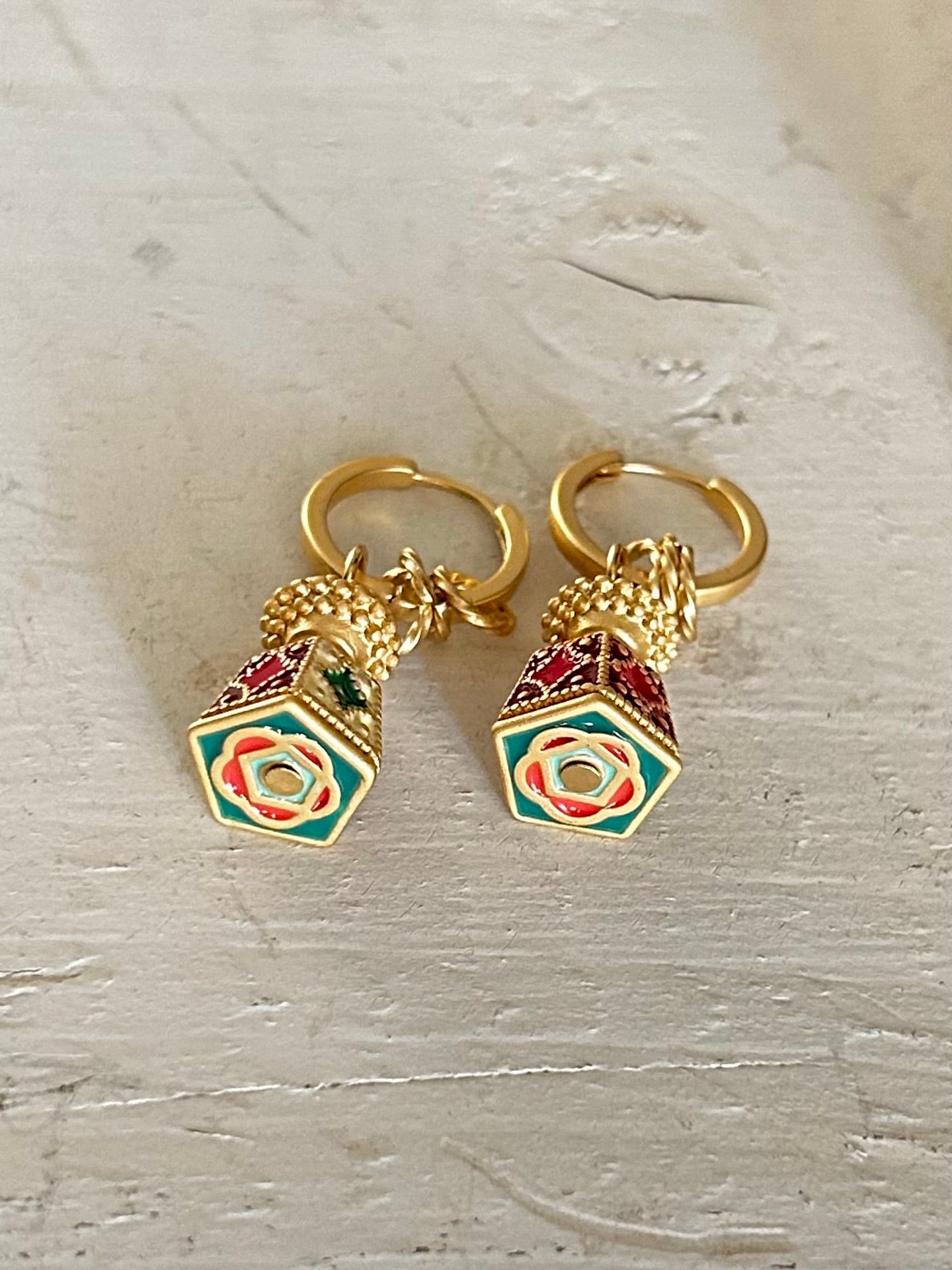Multi-Color Bell Tower Drop Earring