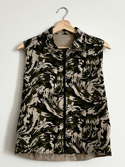 Reversible Camo Cargo Vest