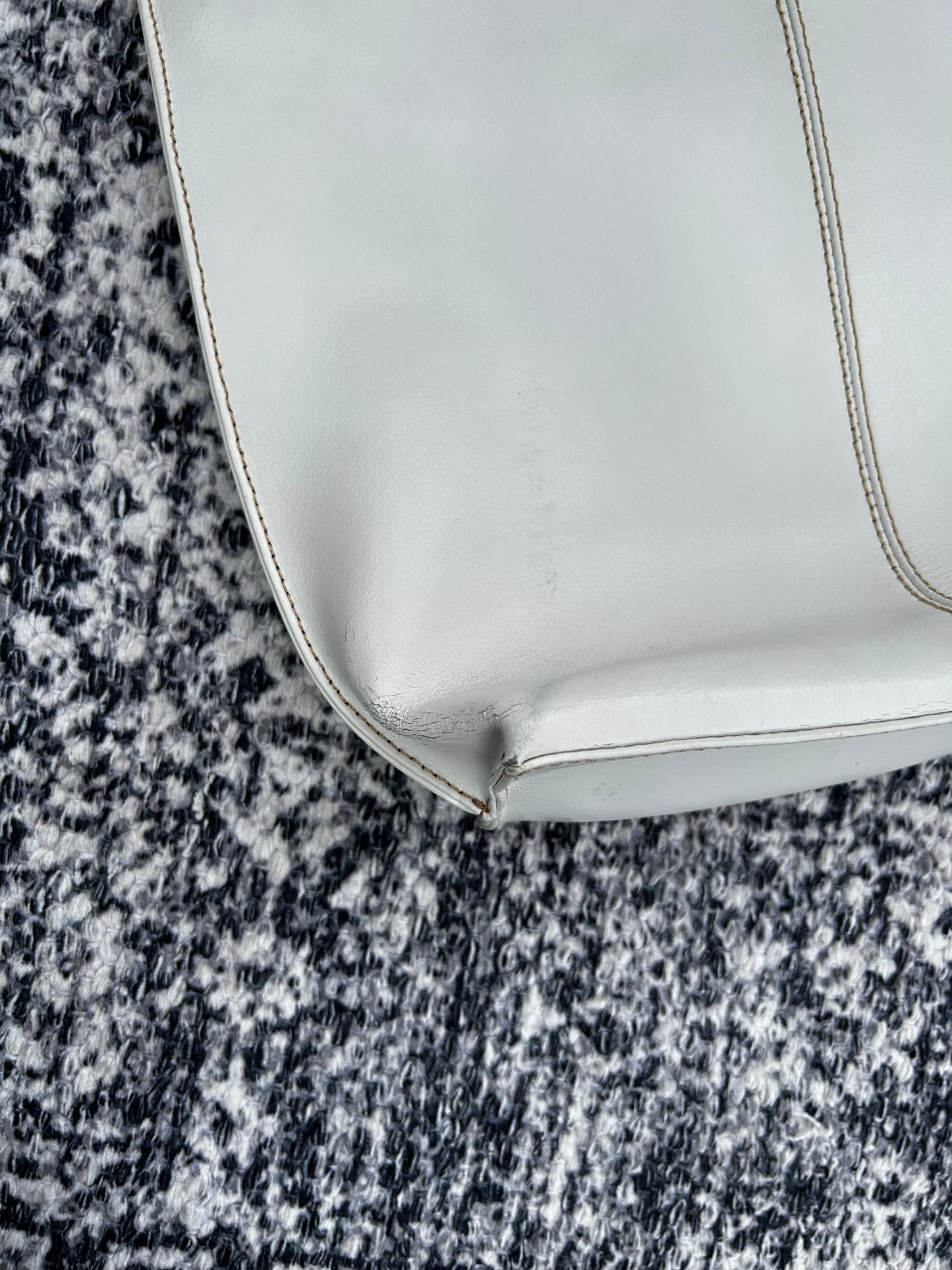 Y2K Vintage Top Stitch Leather Shoulder Bag