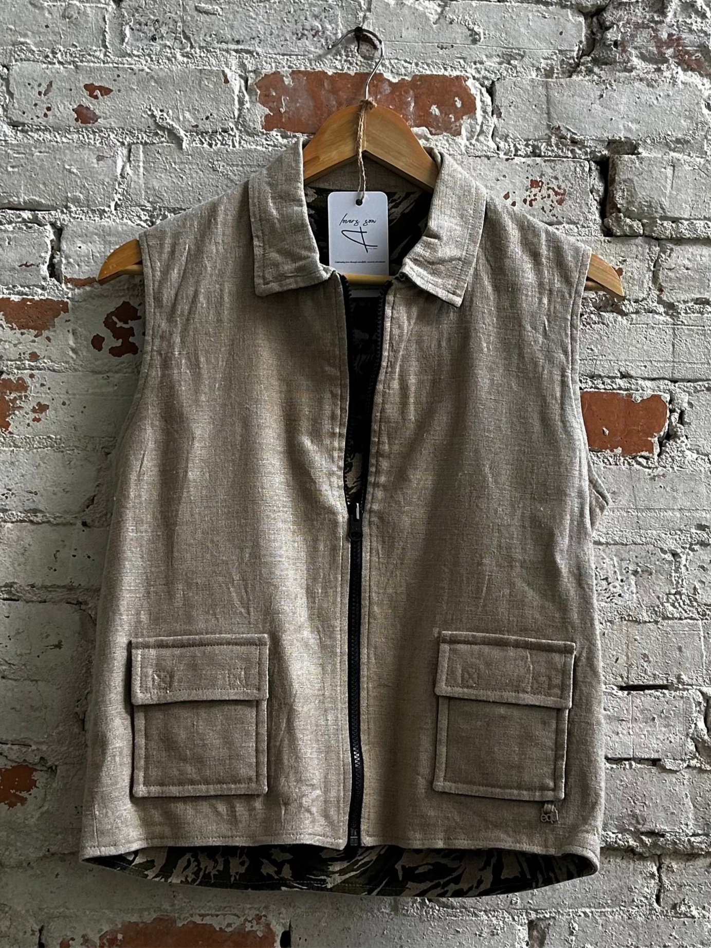 Reversible Camo Cargo Vest