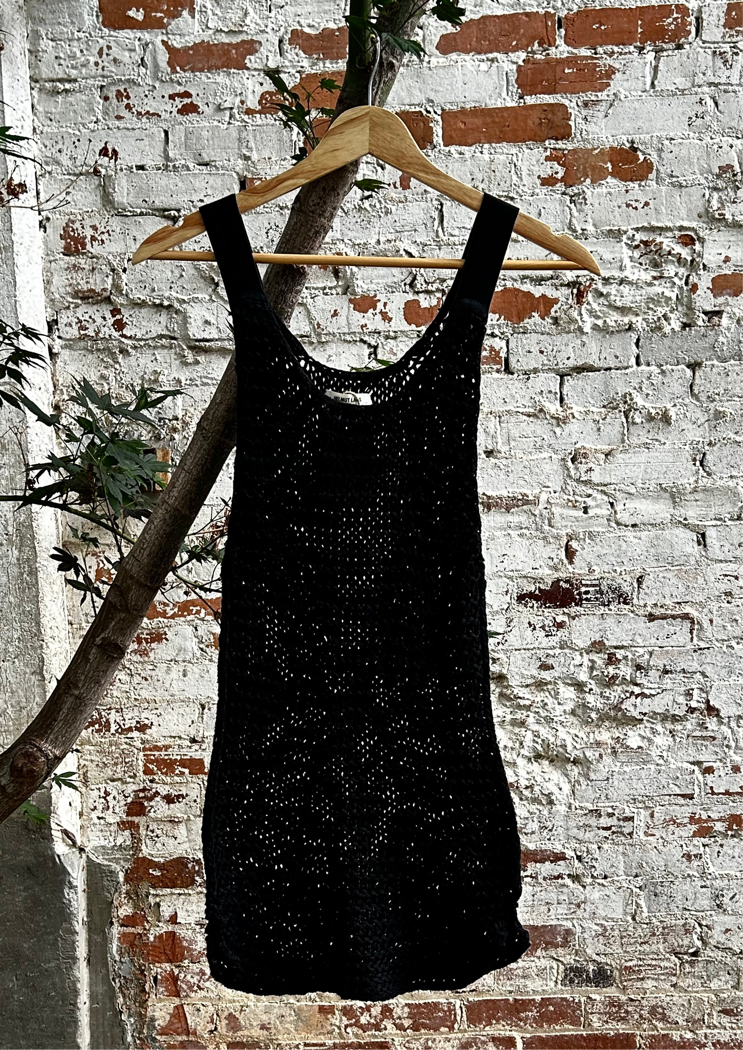 Helmut Lang “Seatbelt” Woven Knit Cotton Top (Pre-loved)