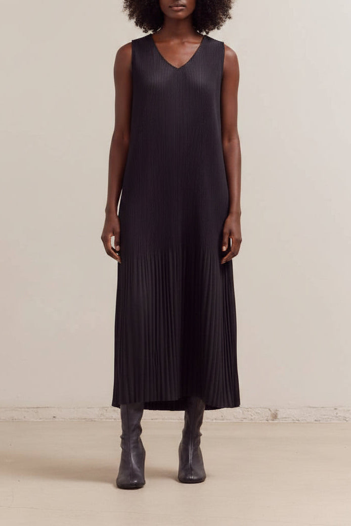 Pleated Romantic Maxi Dress