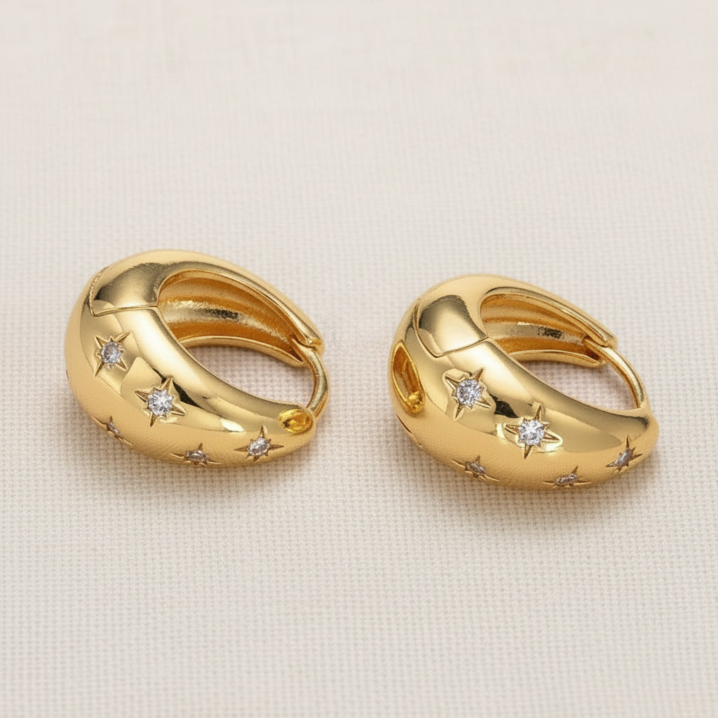 Celestial Dome Huggie Earring