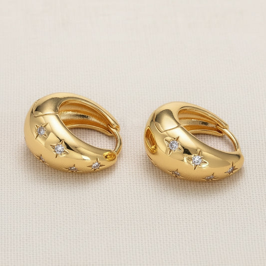 Celestial Dome Huggie Earring