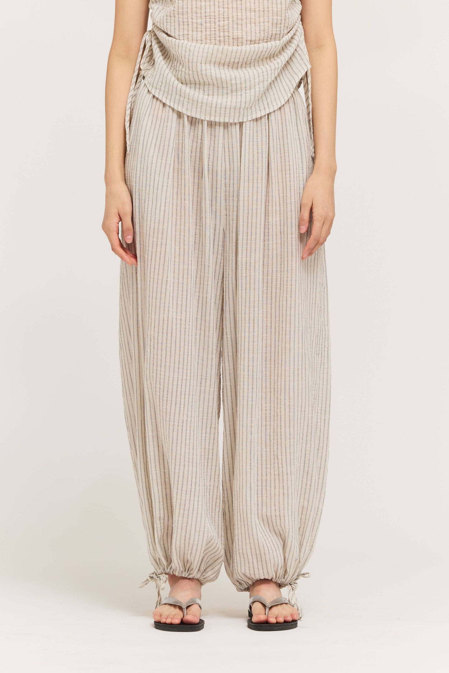 Sheer Cotton Baloon Pants