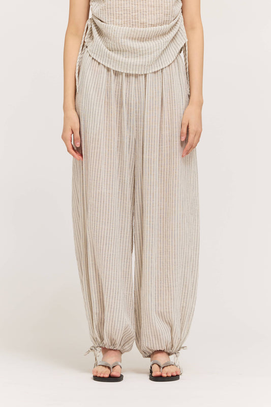 Sheer Cotton Baloon Pants