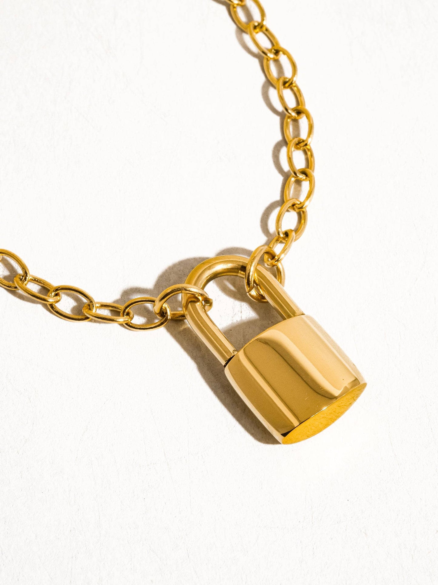 Lock Charm Chain Necklace